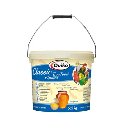 Productafbeelding van Quiko Classic Eivoer 5 kg - Voer voor volwassen vogels en jongen, geschikt voor alle soorten siervogels