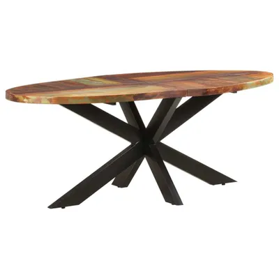 Produktbild von Maison Exclusive - Esstisch Oval 200x100x75 cm Altholz Massiv