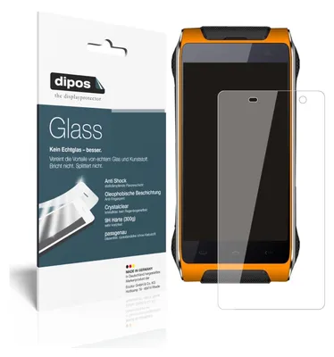 Produktbild von 2x Schutzfolie für Homtom HT20 Pro - Anti-Shock 9H Folie dipos Glass Kunststoffglas