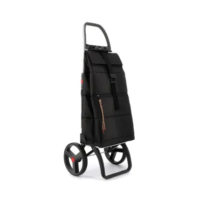 Image de Chariot de courses Rolser Big Polar 2LRSG, noir, avec sac à dos amovible et structure en aluminium pliable