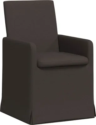 Imagen del producto de vidaXL: 2 sillas de comedor, tela, gris oscuro, 57 x 67 x 95 cm