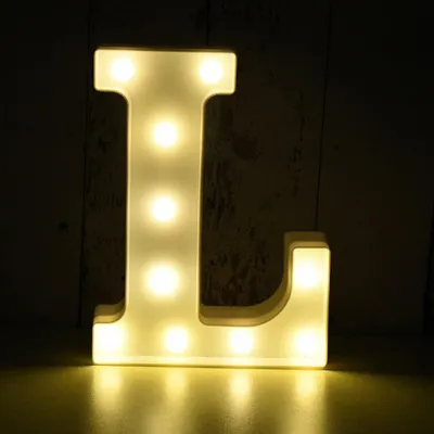 Obrázok produktu pre LED podsvietené písmeno 3D, 22 cm písmeno L