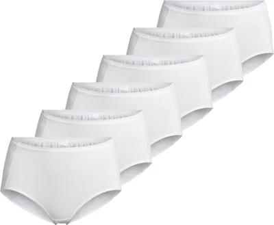 Produktbild von Nina von C. 6er Pack Basic Taillen Slip Elastisches, anschmiegsames Material, Bequemer Sitz mit Gummibund, Vielseitiges Basic für jeden Tag weiß 54
