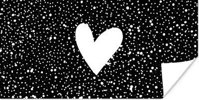 Produktbild von MuchoWow® Poster Design - Liebe - Herz 80x40 cm - Wanddeko