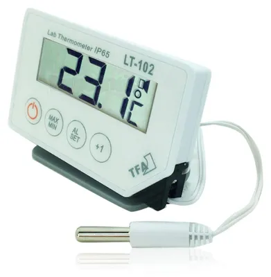Produktbild von TFA Dostmann LT-102 Profi-Digitalthermometer, wasserdicht IP65, L 87 x B 17 x H 52 mm, Weiß