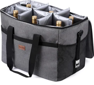 Produktbild von Packaway 4-lagige isolierte Kühltasche - Lunchtasche 40 Liter - Inklusive Trennwand - Grau