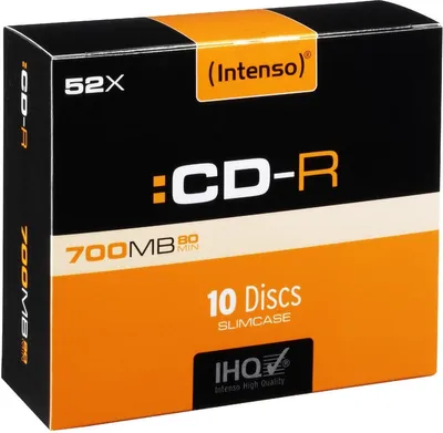 Produktbild von Intenso CD-R 700MB | 80 Min, 52x Speed - 10 Stück Slim Case