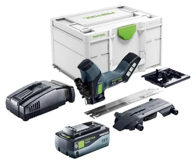 Zdjęcie produktu dla Festool ISC 240 Basic akumulatorowa pilarka do izolacji 18 V 240 mm + 1x akumulator 8,0 Ah + szybka ładowarka + Systainer