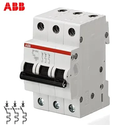 Immagine prodotto di Interruttore automatico C, 3 poli, 16A SH203