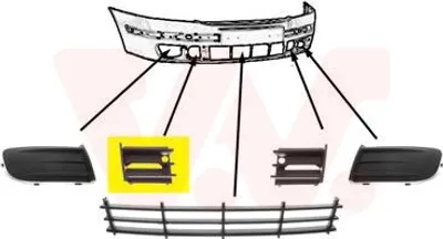 Produktbild von VAN WEZEL Lüftungsgitter Grill Stoßfänger für SKODA Octavia II Combi (1Z5)