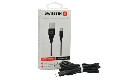 Obrázok produktu pre Swissten - Kábel USB - microUSB (čierny - 1,5 m)