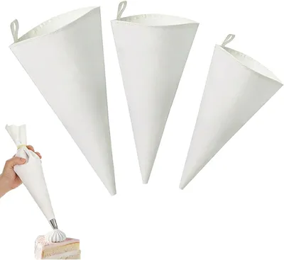 Imagen del producto de Bolsa reutilizable de algodón con revestimiento de EVA, de 30/35/40 cm, para pasteles y decoración
