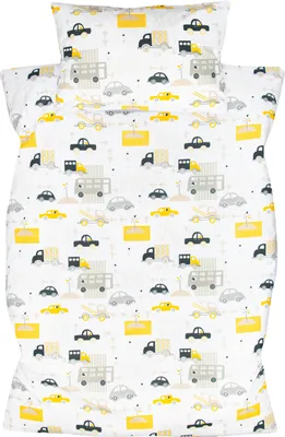 Produktbild von Amilian Kinderbettwäsche 2-teilig – 100×135 & 40×60 cm – 100 % Baumwolle, Hotelverschluss – für Babybett, Kleinkinderbett & Gitterbett