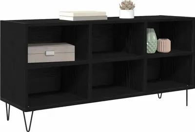 Produktbild von "2026 Aktion"TV-Tisch/TV-Schränk Skandinavisch - CLORIS - Fernsehenschrank - Schwarz Eichen-Optik 103,5 x 30 x 50 cm - DEMöbel3964272