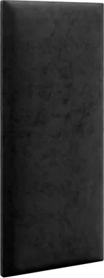 Zdjęcie produktu dla LIKMA Panel Ścienny Tapicerowany Czarny 85x40 cm Wezgłowie Welur Zagłówek do Łóża Salon Sypialnia Tkanina: Riviera 100