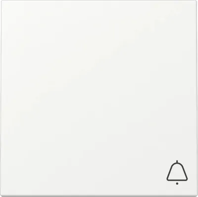 Immagine prodotto di Gira interruttore a bilanciere, simbolo campanello, sistema 55, bianco puro opaco, 1 pz.