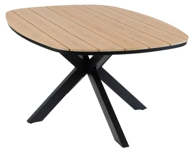 Produktbild von Ovaler Gartentisch Cadiz | 180 x 115 cm | Tecon Teak | Schwarz