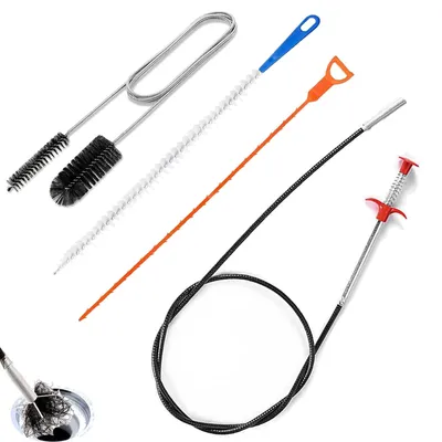 Produktbild von Set aus 4 flexiblen Abflussreinigern für Küche und Bad
