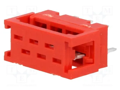 Image de 1x connecteur : 6, pour câbles plats 7-215570-6 - connecteur, pas de 1,27 mm, pour montage traversant (THT)