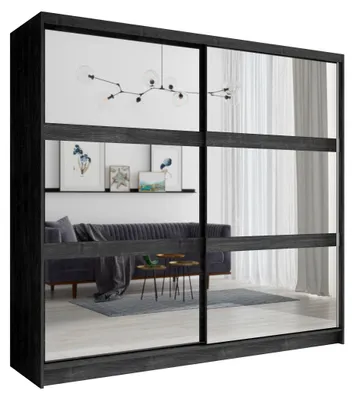 Obrázok produktu pre Skriňa na oblečenie raumhirsch Portland, orech, čierna, 230/215/62 cm