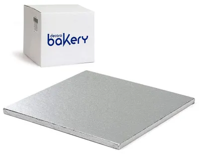Tortenplatte silber 55x55x1,2 cm Karton Aluminium