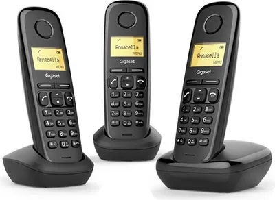 Produktbild von Gigaset A170 TRIO Schnurlostelefon, Rufnummernanzeige, 2 zusätzliche Mobilteile, DECT