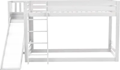 Produktbild von Kinderstapelbett mit Gleitschutz - Weiss - 90 x 200