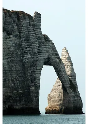 Image de Tableau mural encadré arche Etretat 65x97 cm, Tableau mural moderne pour décoration intérieure
