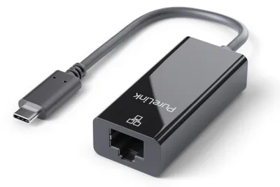 Produktbild von PureLink Adapter 0,10m iSerie IS261 USB-C auf Ethernet(RJ45) schwarz