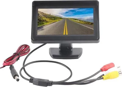 Image de Kit caméra de recul avec écran LCD 4,3 pouces noir, résistant aux intempéries - Haute qualité - Installation facile pour voitures, SUV et camions