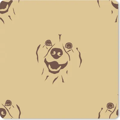 Produktbild von MuchoWow® Mauspad Mousepad Hund - Vintage - Muster - Jungen 30x30 cm - Mousepads - Maus Mat - Pad - Mausunterlage - Gaming