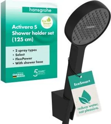 Zdjęcie produktu dla Hansgrohe Activera Select S słuchawka prysznicowa okrągła 12,5 cm czarny matowy