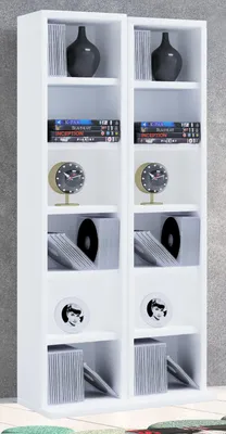 Produktbild von VCM Holz CD DVD Stand Regal | CD Regal mit Platz für 204 CDs oder 72 DVDs oder 40-Videos | Maße: H. 92 x B. 42 x T. 20 cm | Elegantes CD/DVD Regal | Blu ray Regal - Milano