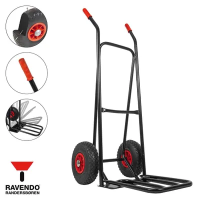 Produktbild von Ravendo Sackkarre Vollgummi PolyurethanRad klappbar Transportkarre 150kg ST150NG PUR