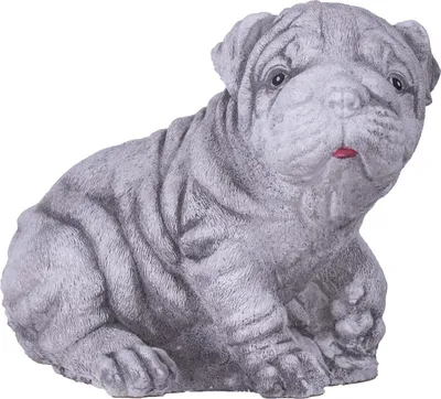 Produktbild von Gartenskulptur eines Bulldoggenhundes aus Beton