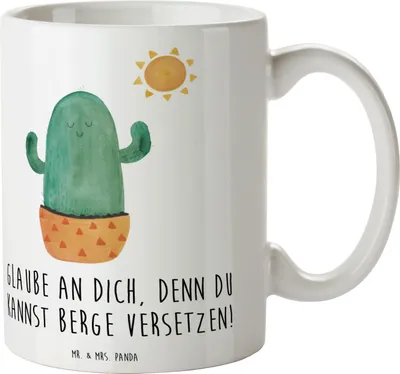 Produktbild von Mr. & Mrs. Panda Teepott Selbstvertrauen stärken - Weiß - Geschenk, Zuversicht, Vertrauem, Kaffeetasse, Becher, wertvoll sein, Keramiktasse, Ermutigung, Mutmacher, Tasse