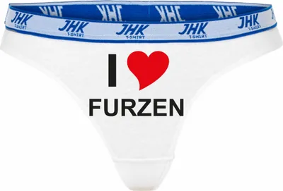 Produktbild von Damen Thong Slip - Boxer-0005-woman-white-h-L - weiß - L - hinten - I LOVE liebe FURZEN - lustiges Motiv - Spruch - Unterwäsche - Unterhose - Freizeit - lustig
