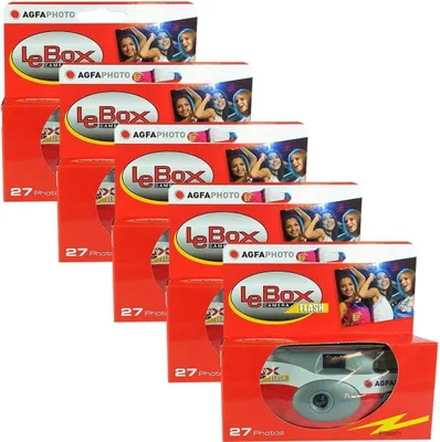 Produktbild von 5 x Einwegkamera Agfa Le Box, je 27 Aufnahmen