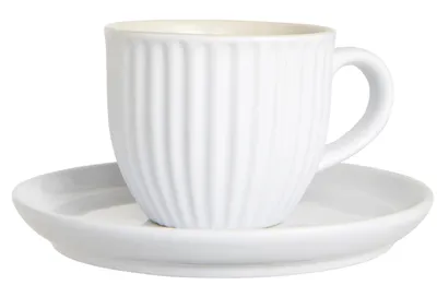 Produktbild von Espressotasse mit Untertasse MYNTE Pure White 135ml Steingut weiß Ib Laursen WA
