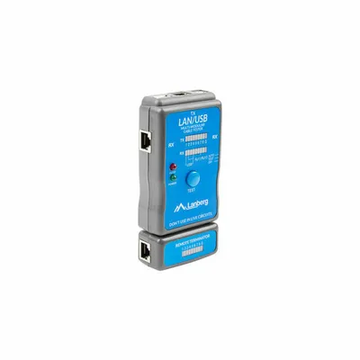 Zdjęcie produktu dla Lanberg NT-0403, Tester PoE, RJ-11, RJ-45, USB, PoE testing, Niebieski, Koncentryczny