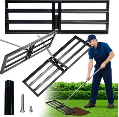 Obrázok produktu pre Nivelačný prístroj 30x90 cm ručný terén pre trávnik krtince oceľový grader