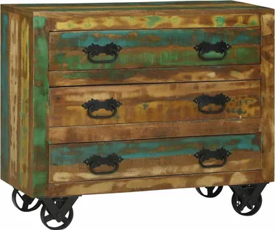 Image de Buffet brun 80 x 30 x 65 cm bois massif ancien