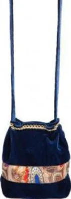 Produktbild von O41174 dunkelblau Damen Mittelalter Hofdame Burgherrin Beutel Tasche Umhängetasche