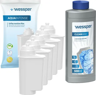 Produktbild von 5x vodný filter pre Siemens EQ Series, nahrádza Brita Intenza un 500ml odvápňovač