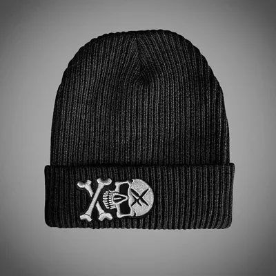 Produktbild von Hyraw Beanie - Black Skull