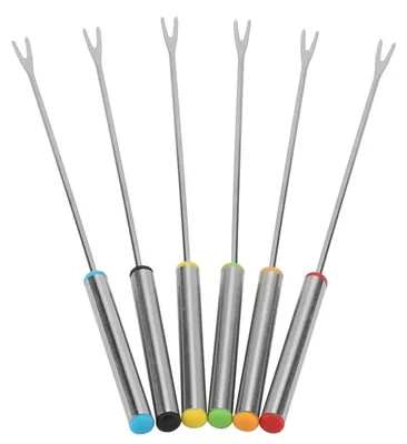 Immagine prodotto di Solidchoice - Set di 6 forchette da fonduta in acciaio inossidabile per formaggio e cioccolato