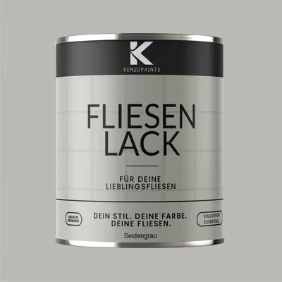 Produktbild von Kenzopaints 750ml Fliesenlack Fliesenfarbe - Seidengrau (RAL 7044)