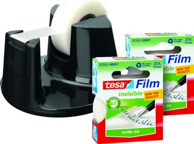 Produktbild von tesa Tischabroller Easy Cut Compact schwarz