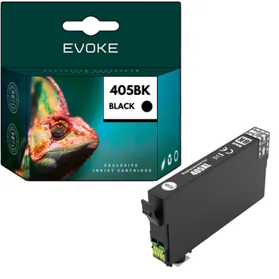 Produktbild von Evoke kompatible Tinte für Epson 405XL 405 XL C13T05H14010 Schwarz 21 ml 1220 Seiten WorkForce WF-3820DWF 3825DWF 4820DWF 4825DWF 4830DTWF 7310DTW 7830DTWF 7840DTWF