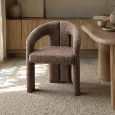 Image de Chaise de salle à manger Milton & Oldbrook Namur, marron